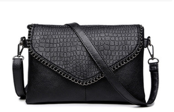 PU кожена дамска чанта за рамо, хоризонтално квадратна форма, цип за затваряне, с вътрешни джобове, стил уличен тренд