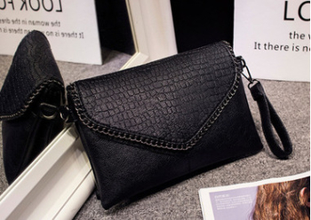 PU кожена дамска чанта за рамо, хоризонтално квадратна форма, цип за затваряне, с вътрешни джобове, стил уличен тренд