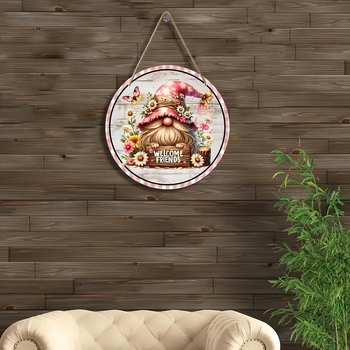 Drveni okrugli znak, Boxwood, moderni minimalistički stil, ručno izrađeni privjesak