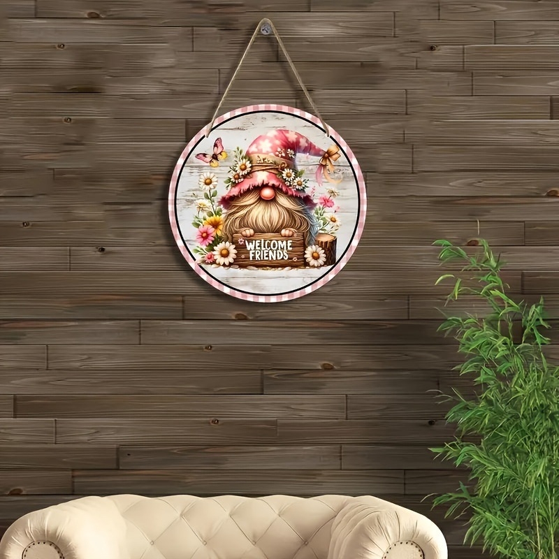 Drveni okrugli znak, Boxwood, moderni minimalistički stil, ručno izrađeni privjesak