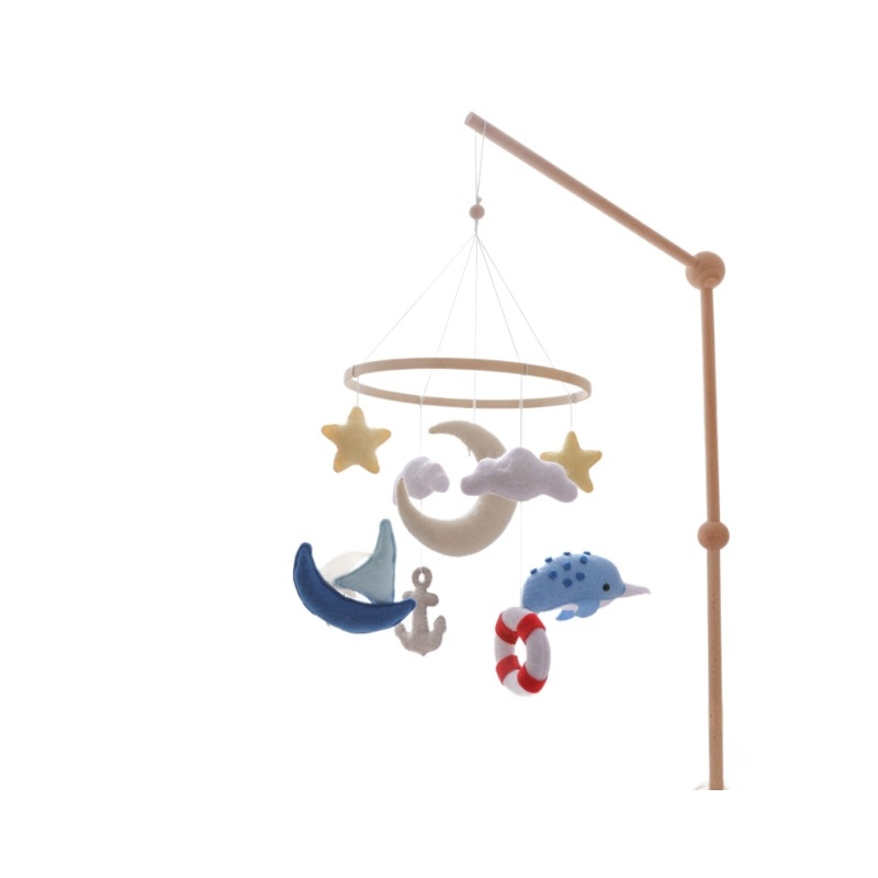 Креватна висяща играчка-звънче от фелт с животински дизайн за деца 4–6 г.