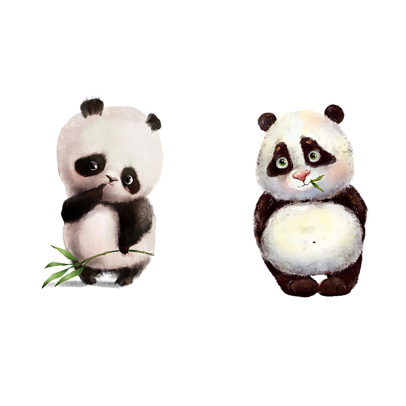 Стенно стикер - 2 части, карикатурна мечка графити, водоустойчив PVC, за стъклени повърхности (прозорци и врати), дневна и спалня, модерен плосък стил