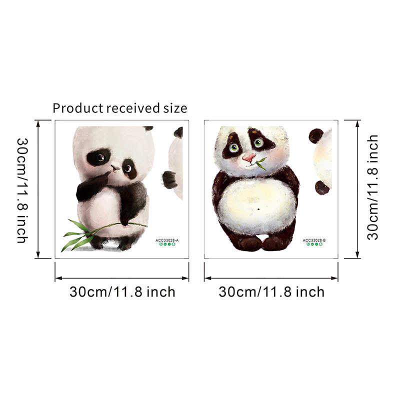 Стенно стикер - 2 части, карикатурна мечка графити, водоустойчив PVC, за стъклени повърхности (прозорци и врати), дневна и спалня, модерен плосък стил