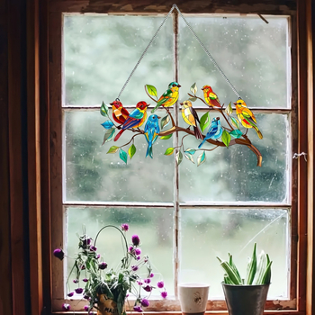 Ακρυλικό διακοσμητικό τοίχου με πουλί και μοτίβο κλαδιού – φινίρισμα εκτύπωσης, μάρκα Wisely, μοτίβο πουλί, στυλ προσωπικής τάσης