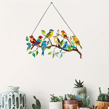 Ακρυλικό διακοσμητικό τοίχου με πουλί και μοτίβο κλαδιού – φινίρισμα εκτύπωσης, μάρκα Wisely, μοτίβο πουλί, στυλ προσωπικής τάσης
