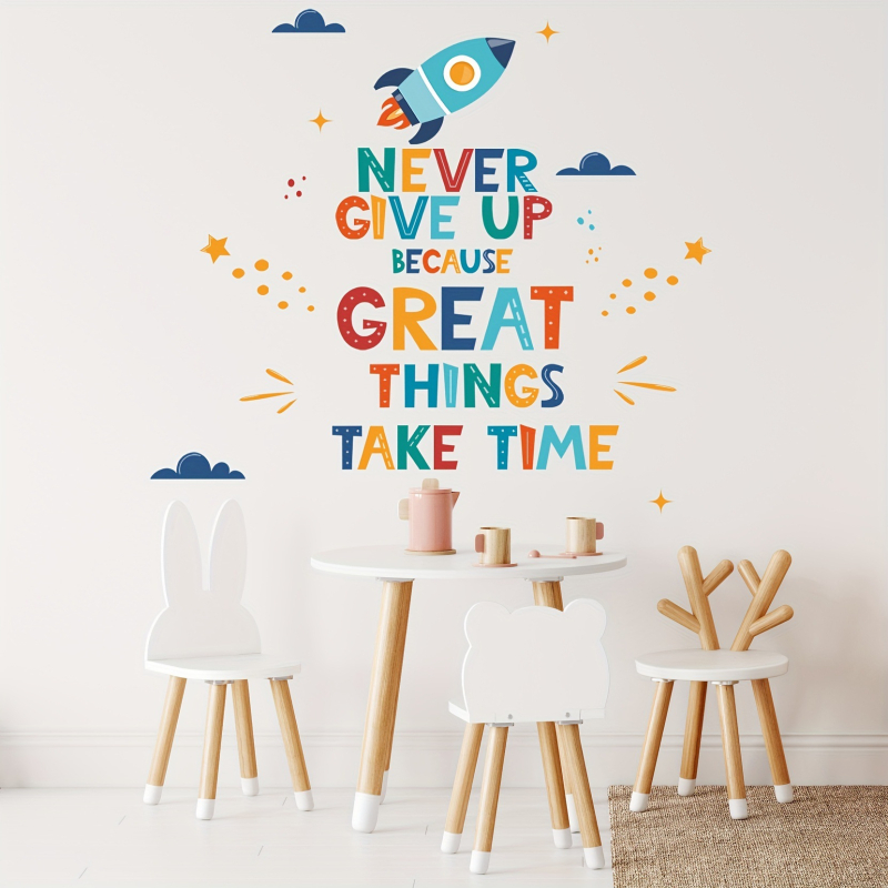 Dekoratív falmatrica – PVC anyag – nappali, hálószoba, dolgozószoba vagy kereskedelmi helyiségek számára; rajzfilm-stílusú, sík falmatrica.