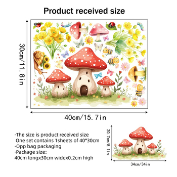 Aike JD3434 Άνοιξη Πολυ-element Γυάλινος Αυτοκόλλητος για Μπαλκόνι και Παράθυρο – PVC, Ηλεκτροστατική Πρόσδεση (Χωρίς Κόλλα), Μοντέρνο Μινιμαλιστικό Στυλ, Κατάλληλο για Σαλόνι και Υπνοδωμάτιο