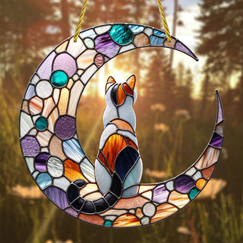 Ακρυλικός κυκλικός δίσκος με αλυσίδα – ζωγραφισμένο μοτίβο, τεχνική εκτύπωσης, στυλ μόδας για την πόλη