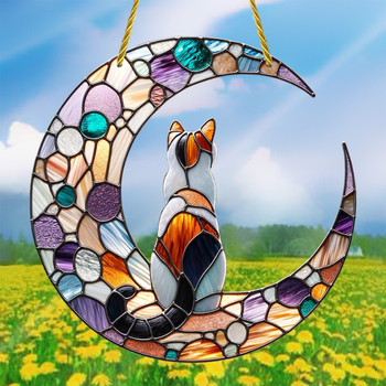 Ακρυλικός κυκλικός δίσκος με αλυσίδα – ζωγραφισμένο μοτίβο, τεχνική εκτύπωσης, στυλ μόδας για την πόλη