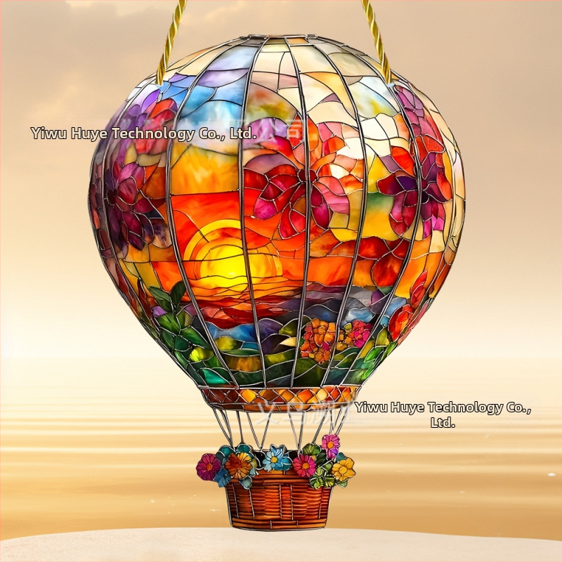 Χρωματιστός 2D ακρυλικός κρεμαστός με αερόστατο για διακόσμηση τοίχου και παραθύρου