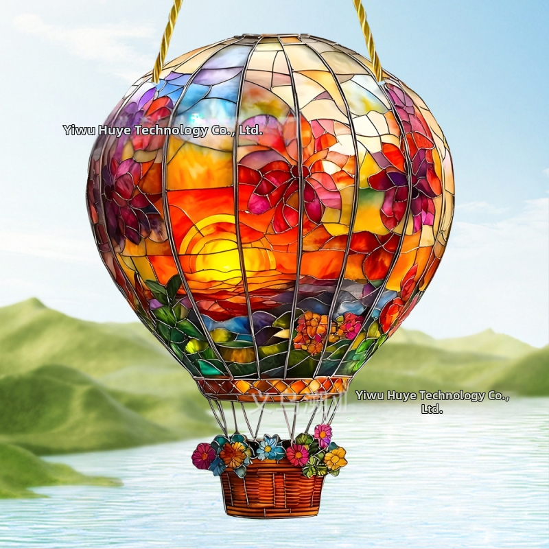 Цветна 2D акрилна висулка с балон за стенна и прозоречна декорация