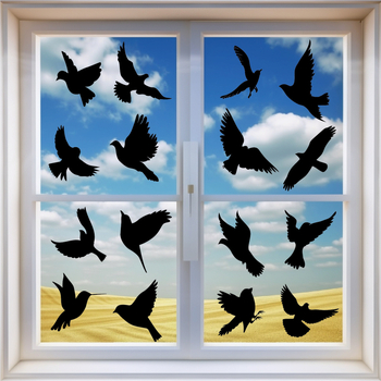 Kolibri ηλεκτροστατικό αυτοκόλλητο παραθύρου PVC για αποτροπή σύγκρουσης και διακόσμηση