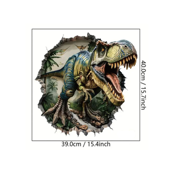 3D αυτοκόλλητο τοίχου με δεινοσαύρο - ένα τεμάχιο, PVC, μοντέρνος μινιμαλιστικός διακοσμητικός σχεδιασμός για σαλόνι και παιδικό δωμάτιο
