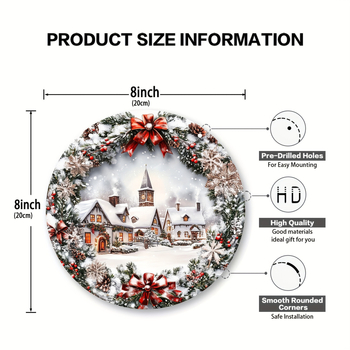 Ακρυλικός στρογγυλός δίσκος-στολίδι για τα Χριστούγεννα με μοτίβο Kitty/Snoopy/αντιπρωταγωνιστής; φινίρισμα με ψεκασμό; ύφος niche, αυτοκίνητα διακοσμητικά