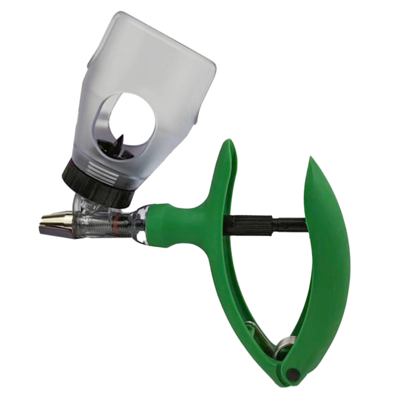 Üvegbe illesztett folyamatos vakcinázó fecskendő sertés, szarvasmarha és juh számára – műanyag, kapacitás 2 ml / 5 ml