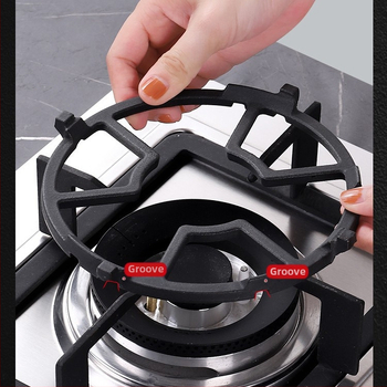 Στήριγμα εστιών αερίου — Πανευρωπαϊκή αντιολισθητική βάση για κατσαρόλες και γουόκ με 4 ή 5 άγκιστρα