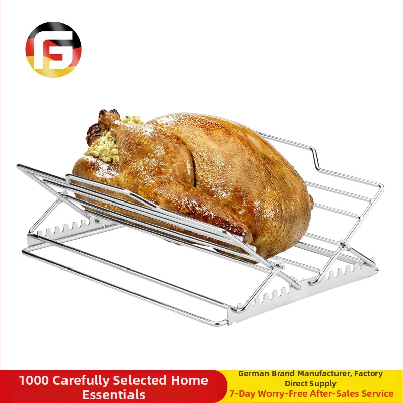 Nehrđajući čelik prilagodljiva mrežica za roštilj/pećnicu, sklopiva, prijenosna, kvadratnog oblika