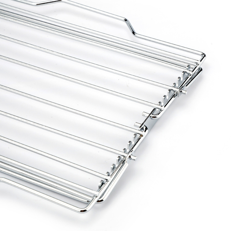 Nehrđajući čelik prilagodljiva mrežica za roštilj/pećnicu, sklopiva, prijenosna, kvadratnog oblika