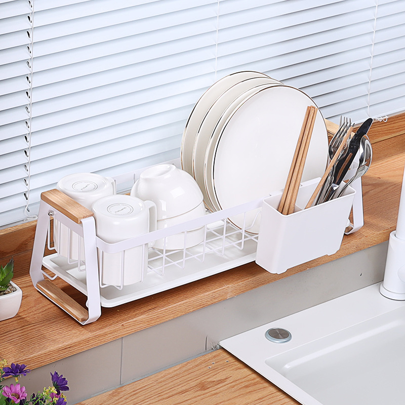 Homiezz Japonijos stiliaus vieno sluoksnio džiovinimo stovas indams, anglies plienos