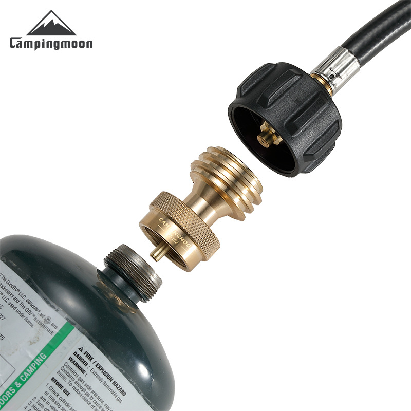 Misiņa QCC1 adapters PZ-102 propāna gāzes cilindram - CAMPINGMOON, Piknika un Grila sērija