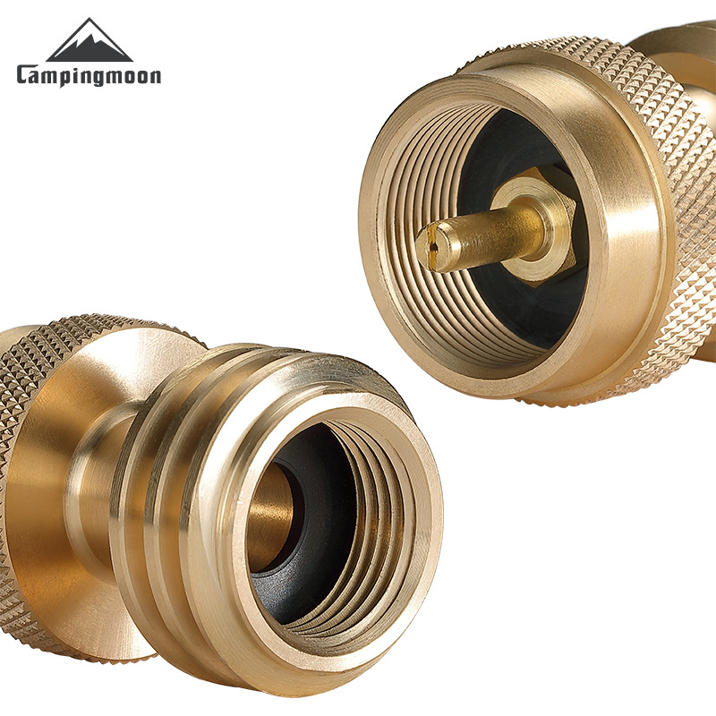 Misiņa QCC1 adapters PZ-102 propāna gāzes cilindram - CAMPINGMOON, Piknika un Grila sērija