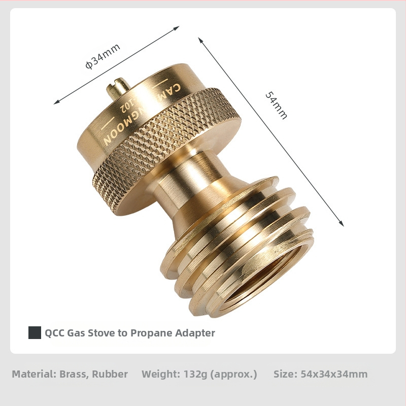 Misiņa QCC1 adapters PZ-102 propāna gāzes cilindram - CAMPINGMOON, Piknika un Grila sērija
