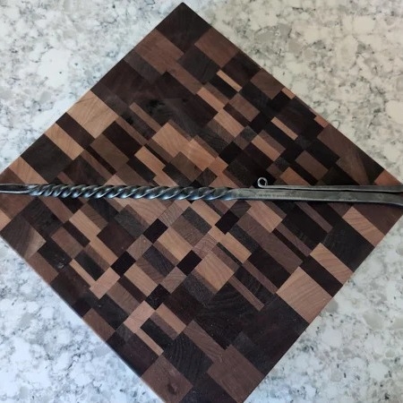 BBQ εργαλείο γυρίσματος τροφίμων - ανοξείδωτο ατσάλι, ακανόνιστο σχέδιο, 1 τεμάχιο