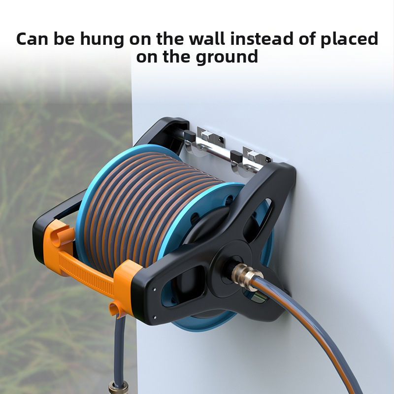 Стенно монтиран държач за градински маркуч с галванизирана метална рамка; Тегло: 25; Материал: галванизиран метал