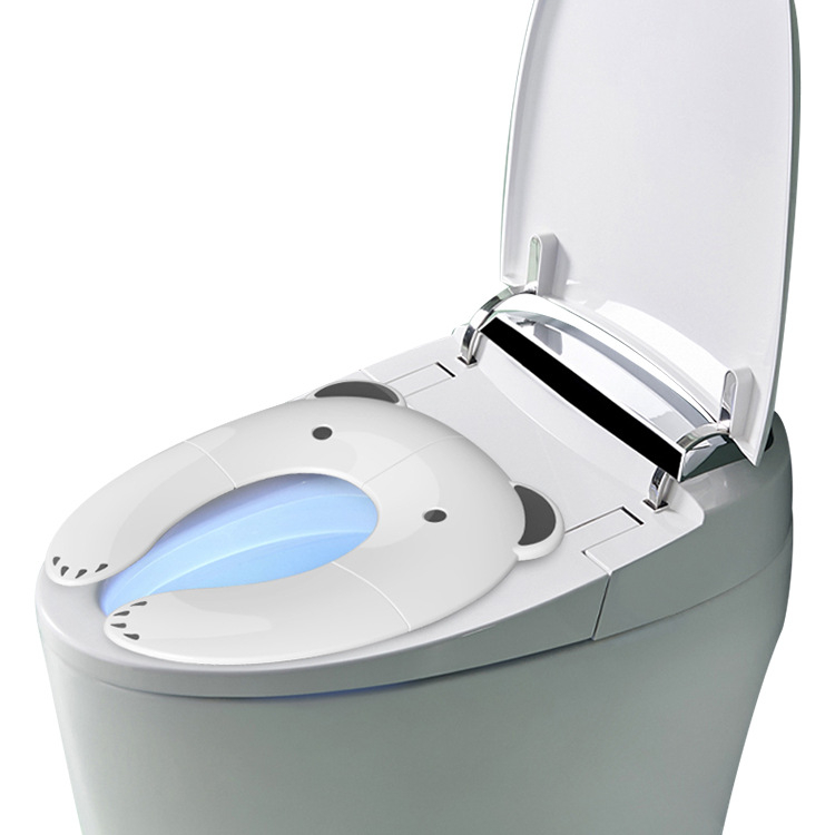 Sulankstomos vaikų klozeto treniravimo sėdynės uždanga, mielo meškiuko dizaino, iš PP + lankstaus klijų, daugkartinis naudojimas