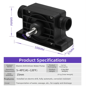 Ηλεκτρικό χειροκίνητο τρυπάνι με αντλία νερού και στρογγυλή λαβή
