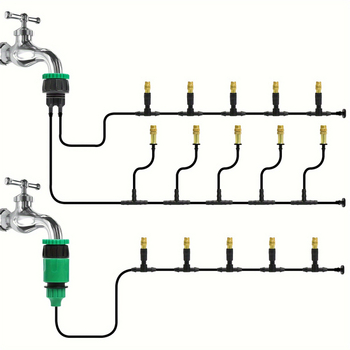 Σετ άρδευσης με ρυθμιζόμενο ακροφύσιο χαλκού, σειρά μικροψεκασμού, 0-30 L/h ροή, για οικιακή κηπουρική και δημόσιους χώρους πρασίνου