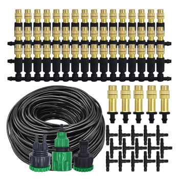 Σετ άρδευσης με ρυθμιζόμενο ακροφύσιο χαλκού, σειρά μικροψεκασμού, 0-30 L/h ροή, για οικιακή κηπουρική και δημόσιους χώρους πρασίνου