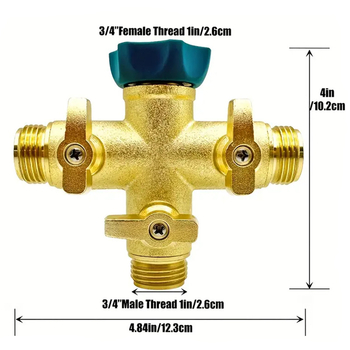 Τριών κατευθύνσεων σφαίρα βαλβίδα για σωλήνα κήπου διανομέας