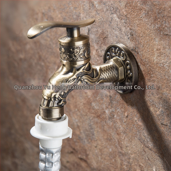 YH-B005 zidna slavina od cinkove legure s antik brončanim završetkom, jednoručni upravljač, za perilicu rublja