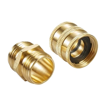 Μπρούτζινος προσαρμογέας κήπων ποτίσματος με αρσενικά και θηλυκά εξαρτήματα ταχείας σύνδεσης