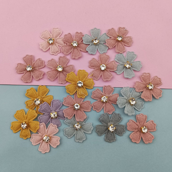 Κλιπ μαλλιών για παιδιά (λουλούδι με πέντε πέταλα; υφασμάτινο υλικό)