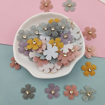 Κλιπ μαλλιών για παιδιά (λουλούδι με πέντε πέταλα; υφασμάτινο υλικό)