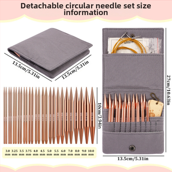 Τσάντα αποθήκευσης κυκλικών βελονών, EB μοντέλο, ύφασμα 600D Oxford, πολυλειτουργική, για ταξίδια και αποθήκευση στο γραφείο