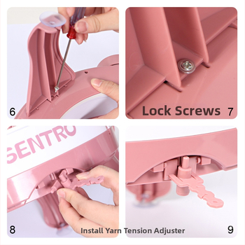 Vilnos mezgimo mašina — spalvota dėžutė pakuotė, plastmasinis korpusas, tinka visoms amžiaus grupėms, prekės kategorija: Vilnos mezgimo mašina