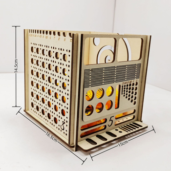 Ξύλινο μπολ για νήματα - πολυλειτουργικό κουτί αποθήκευσης πλεξίματος, μοντέρνου μινιμαλιστικού στυλ, Yongyue