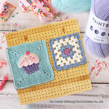 Ξύλινη Πλάκα Πλεκτικής με Βελονάκι από την Qichuang – Μπαμπού και Ξύλο, Μοντέρνο Μινιμαλιστικό Διακοσμητικό