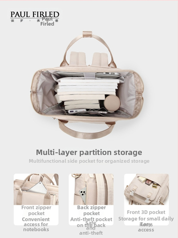 Γυναικεία τσάντα πλάτης για φορητό υπολογιστή — Oxford ύφασμα, αντικραδασμική, για ταξίδια αναψυχής, αστικός μινιμαλισμός