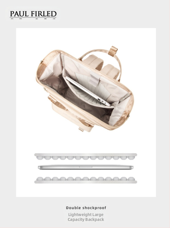 Γυναικεία τσάντα πλάτης για φορητό υπολογιστή — Oxford ύφασμα, αντικραδασμική, για ταξίδια αναψυχής, αστικός μινιμαλισμός