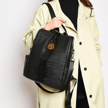 Σακίδιο QINYAO, PU υλικό, χωρητικότητας 20–35 L, καμπύλο λουρί ώμου, αστικός μινιμαλιστικός στυλ