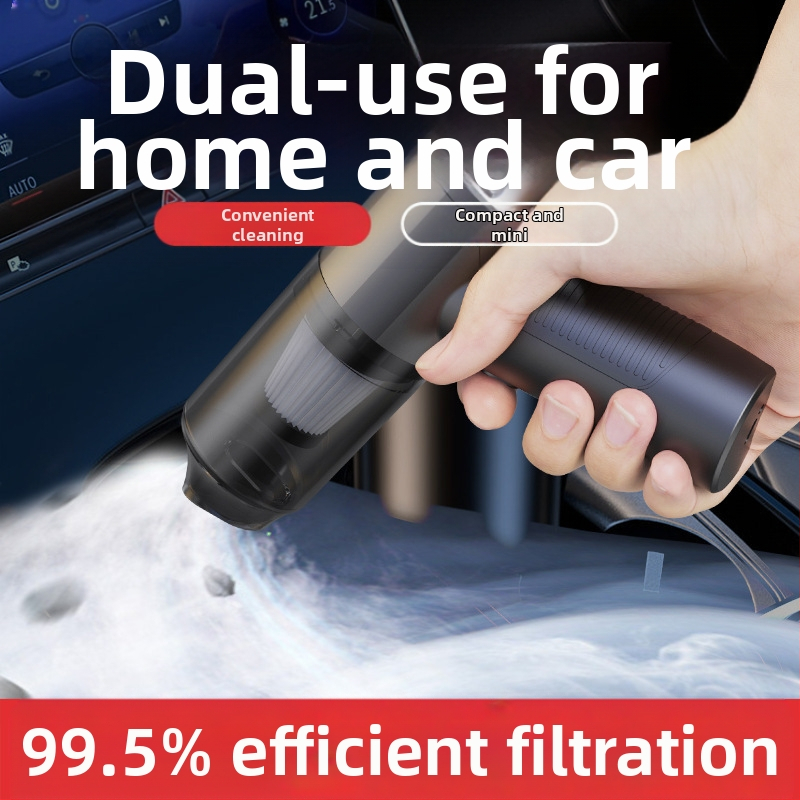 Автомобилна прахосмукачка с безжично зареждане, без кабел, 9000 Pa всмукване, 35W, 7.4V