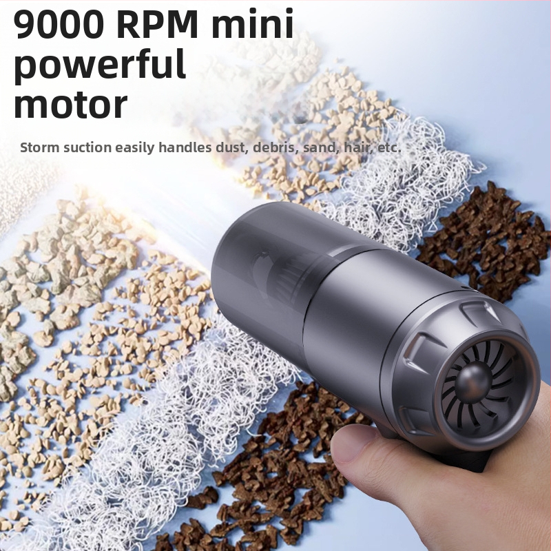 Автомобилна прахосмукачка с безжично зареждане, без кабел, 9000 Pa всмукване, 35W, 7.4V
