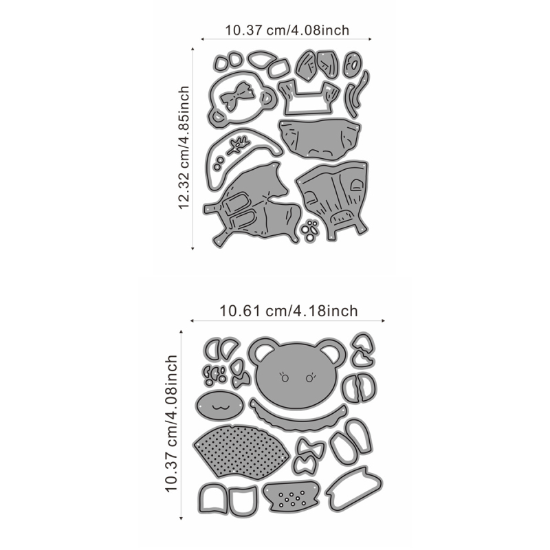 Vágóformák scrapbookinghoz, szénacél, gravírozás, otthoni használatra, egyenként csomagolva