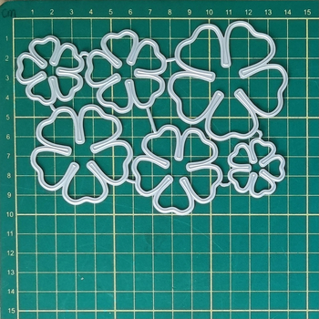 Нож за щанцоване, мотив цветни листенца, въглеродна стомана, гравиране, геометрия, домашно обзавеждане