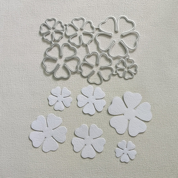 Нож за щанцоване, мотив цветни листенца, въглеродна стомана, гравиране, геометрия, домашно обзавеждане