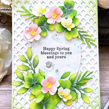 Set reznih šablona s cvjetnim motivom za kartice i pozadinu, od visokougljičnog čelika, scrapbooking